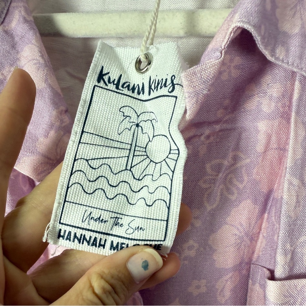 Kulani Kinis Relaxed Linen Button Front Shirt - Picture 6 of 10
